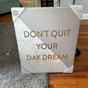 Inspirational Gold and Gray Wall Art